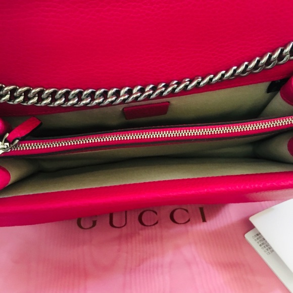 New Authentic Gucci Dionysus Guccify Shoulder Bag Leather Small Pink - Picture 8 of 8